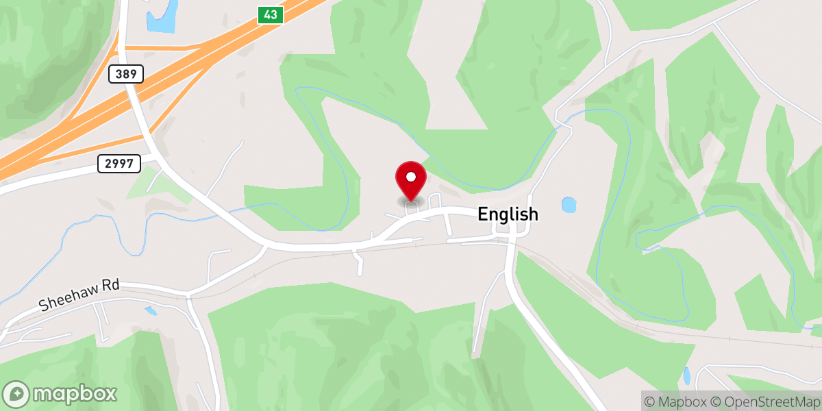 Map showing location of English Baptist Church