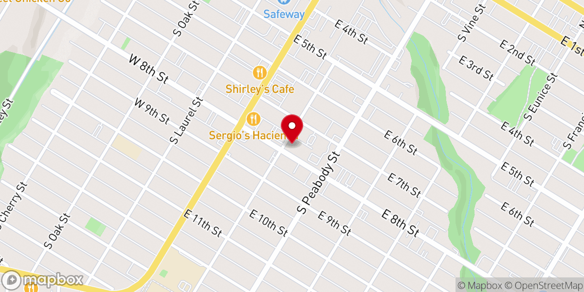 Map showing location of Free Methodist Church