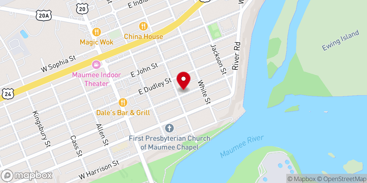 Map showing location of St Paul's Episcopal Church