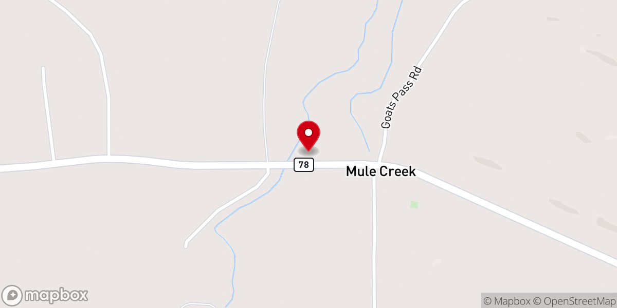 Map showing location of Mule Creek Community Center