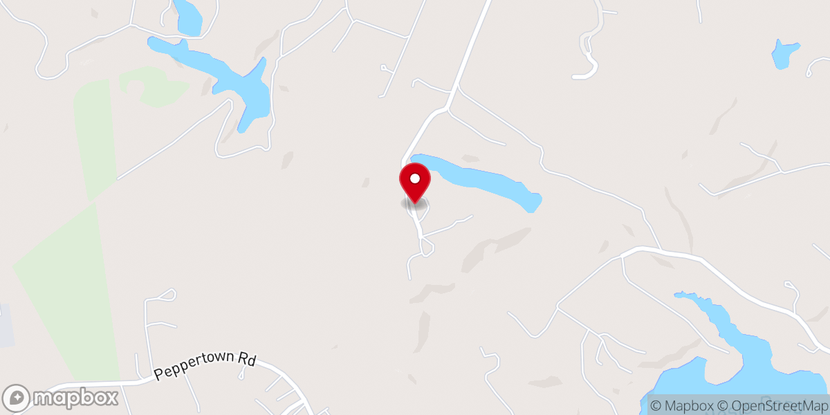 Map showing location of Oak Hill Christian Camp