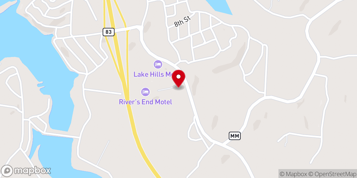 Map showing location of Church of Living Water
