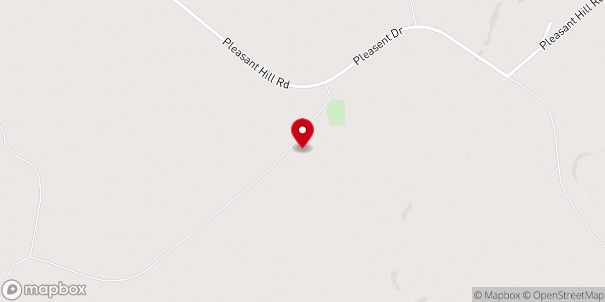 Map showing location of Pleasant Hill Baptist Church