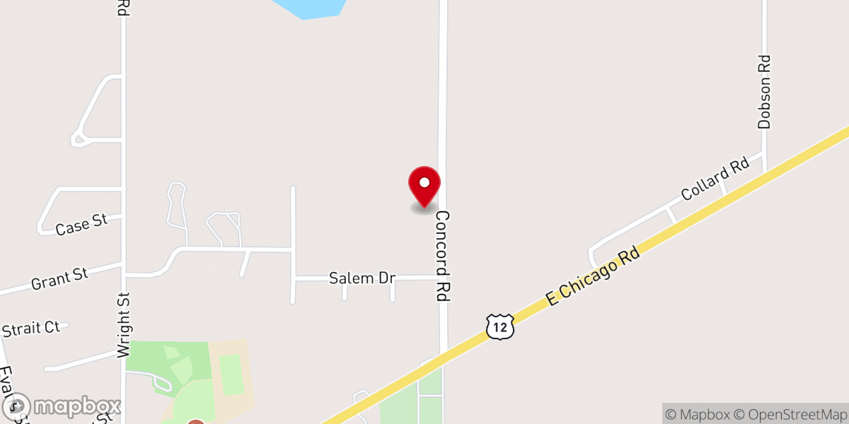 Map showing location of Jonesville United Methodist Church