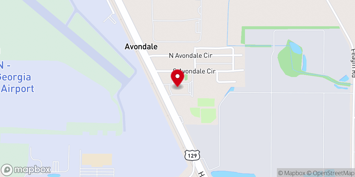 Map showing location of Central Fellowship Baptist Church