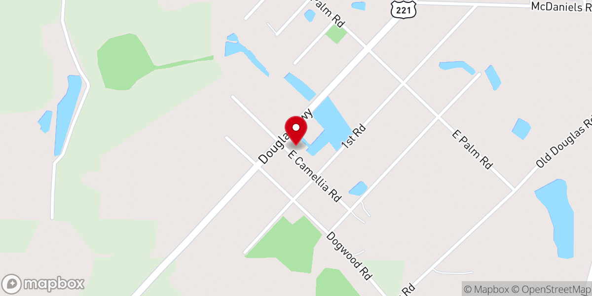 Map showing location of Hazlehurst Church of Christ