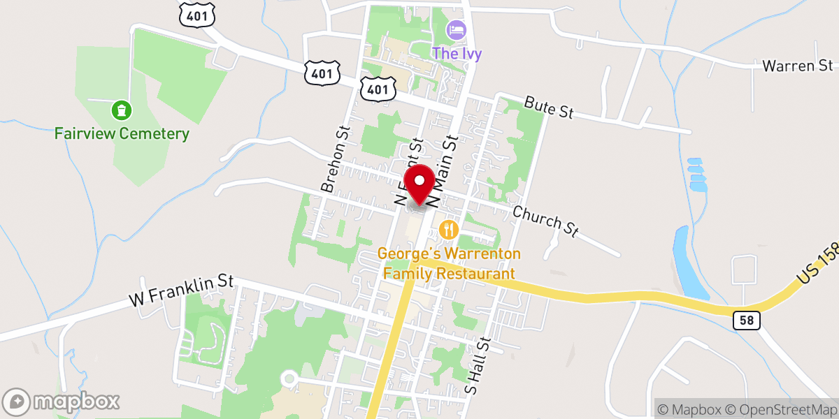 Map showing location of Emmanuel Episcopal Church