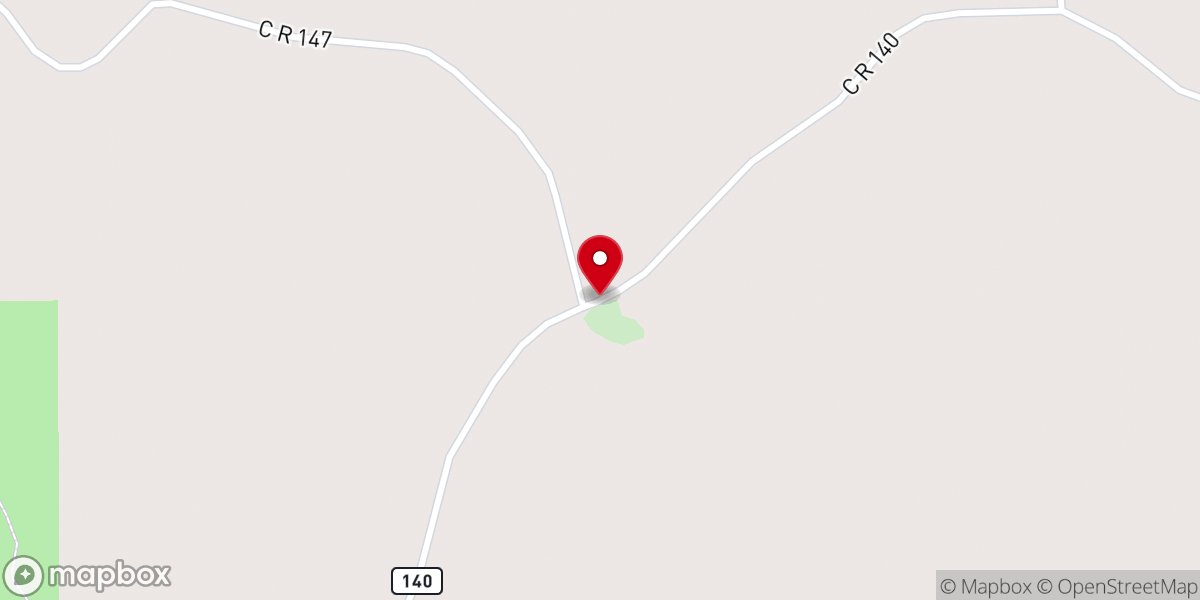 Map showing location of Mount Rose Church