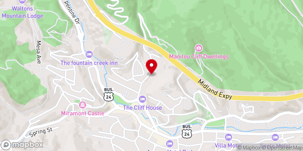 Map showing location of Timberline Baptist Church