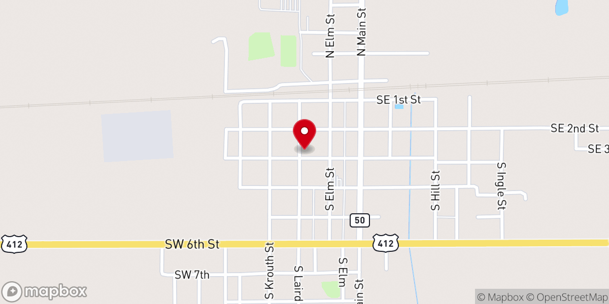 Map showing location of Cross Pointe Church