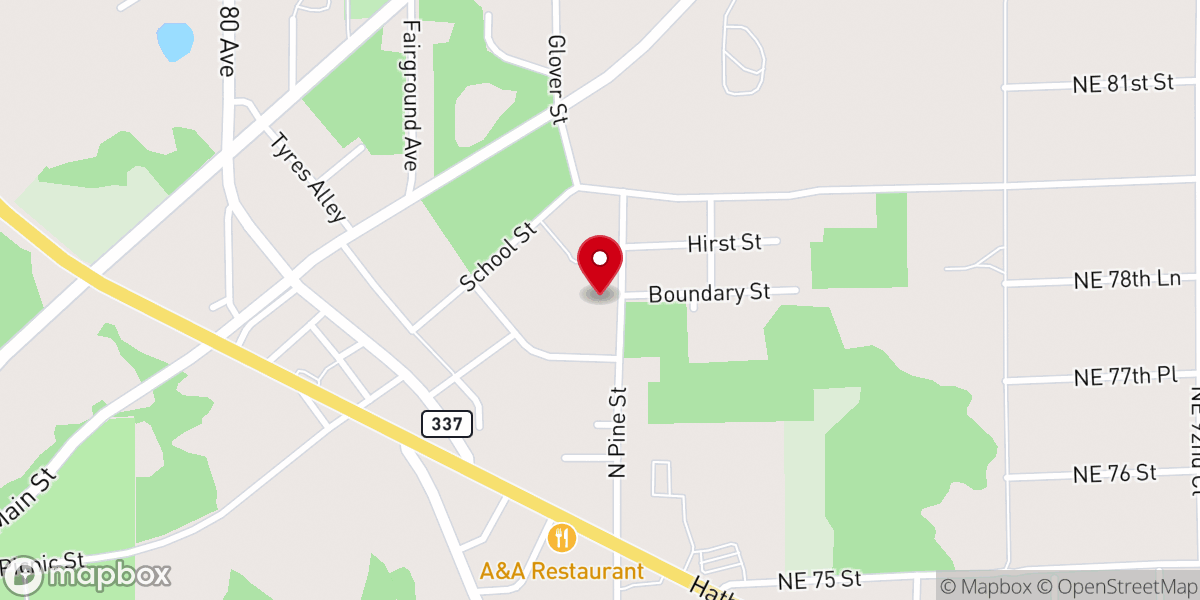 Map showing location of Prayer Temple Church of God