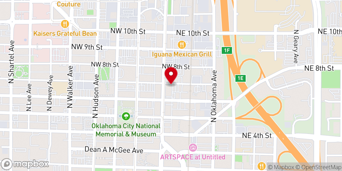 Map showing location of The Magnolia