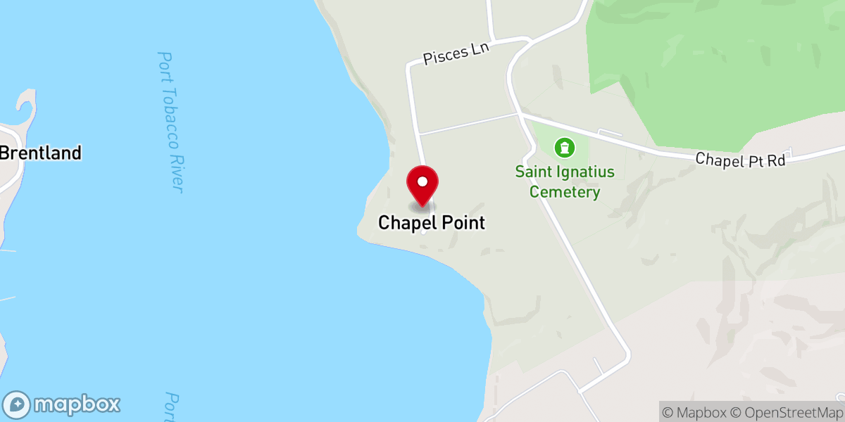 Map showing location of Chapel Point