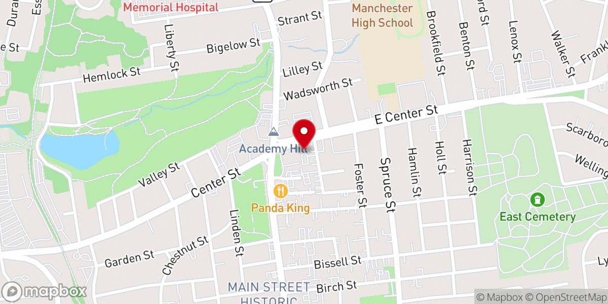 Map showing location of Orange Hall Rental