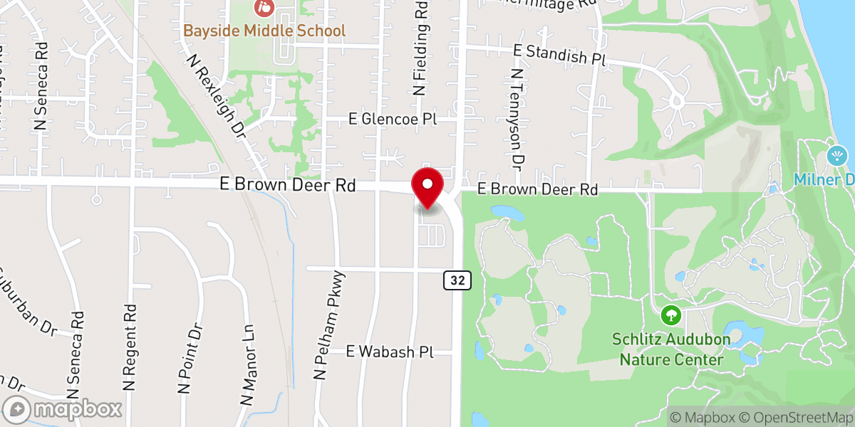 Map showing location of Lake Drive Baptist Church