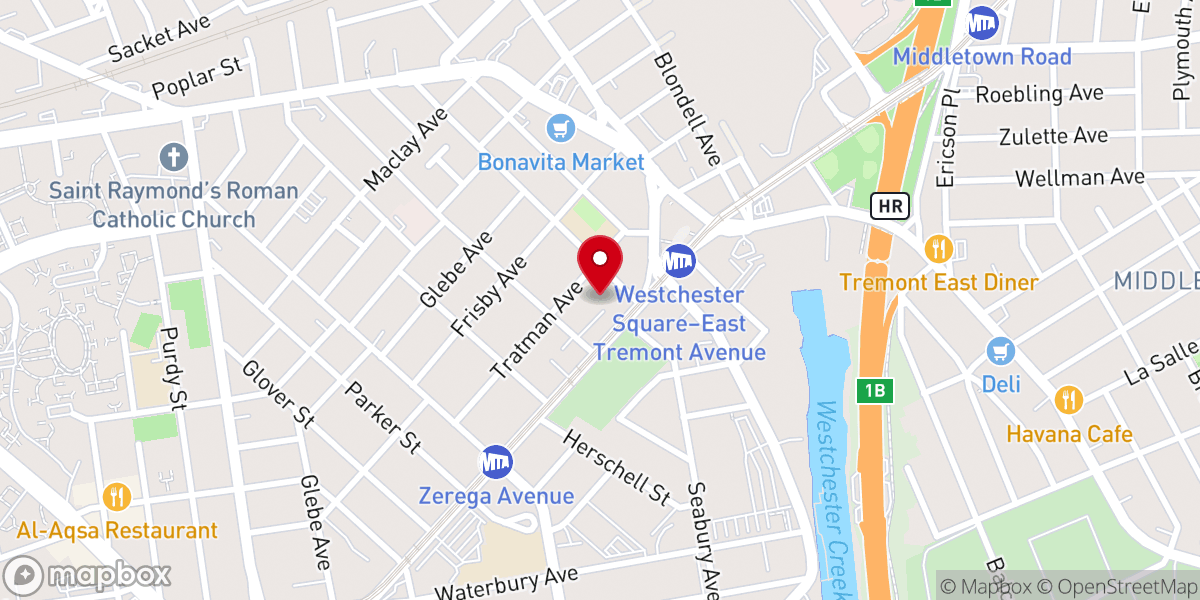 Map showing location of Westchester Avenue Children's Community Residence