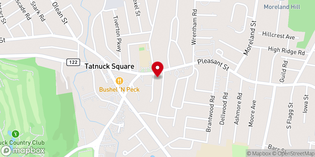 Map showing location of First Congregational Church