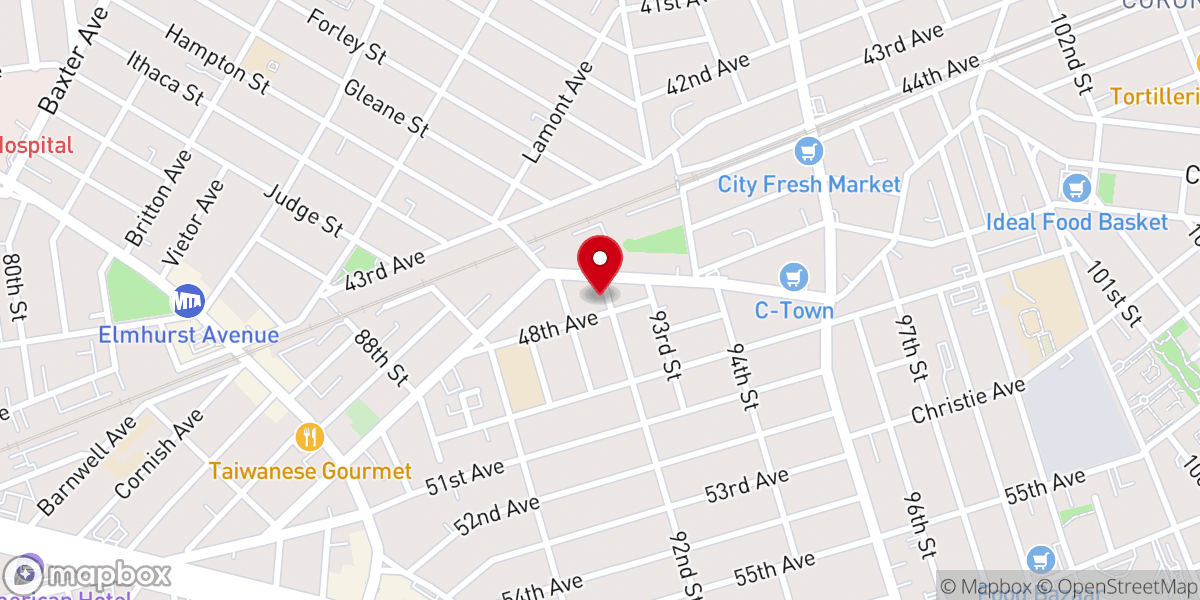 Map showing location of Bethany Lutheran Church