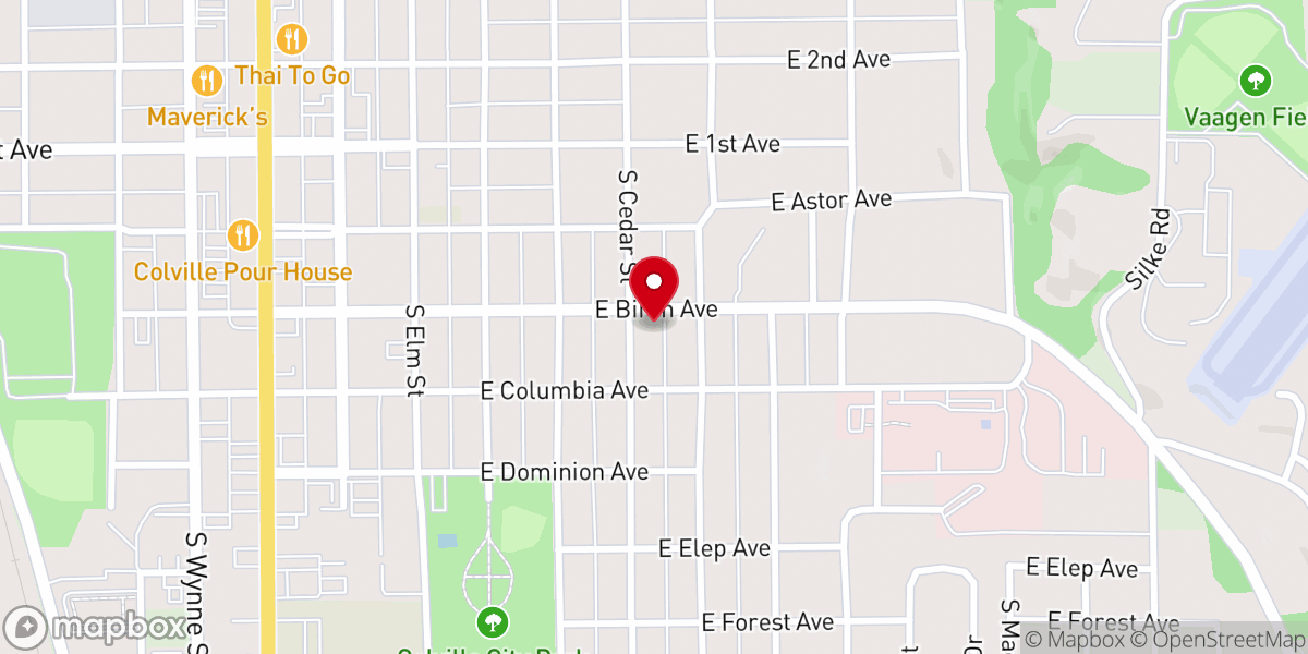 Map showing location of Community Bible Fellowship, Kettle Falls, WA