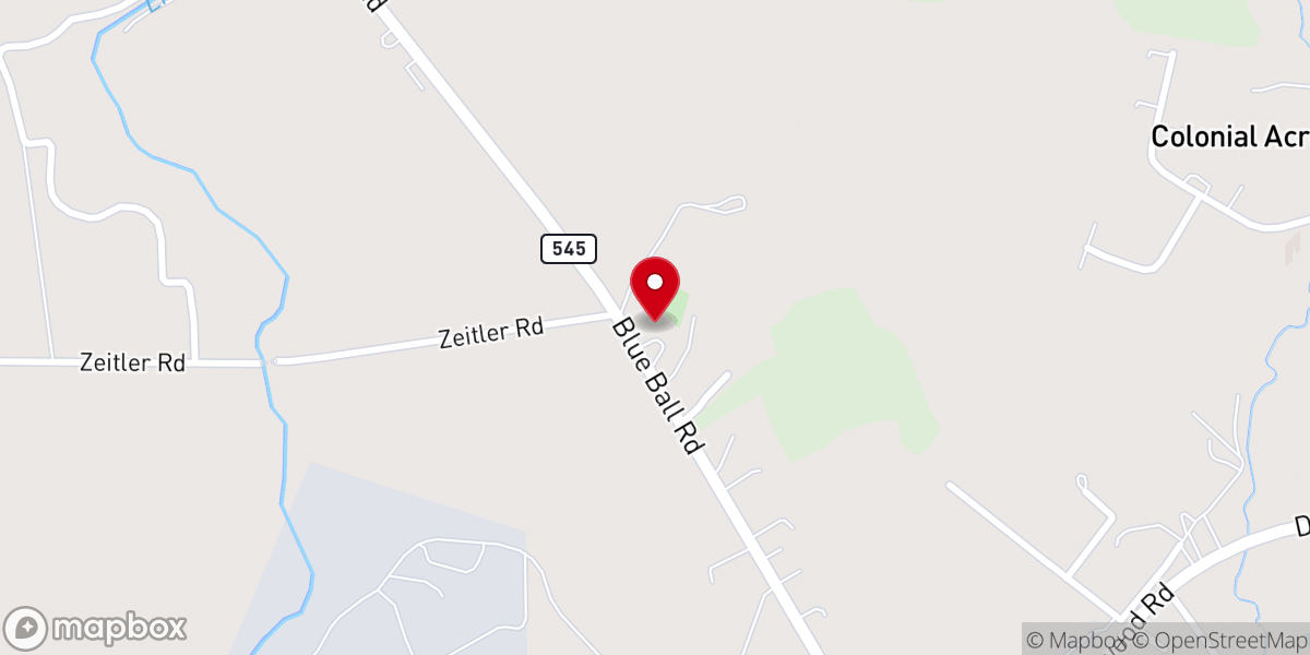 Map showing location of Church of Christ