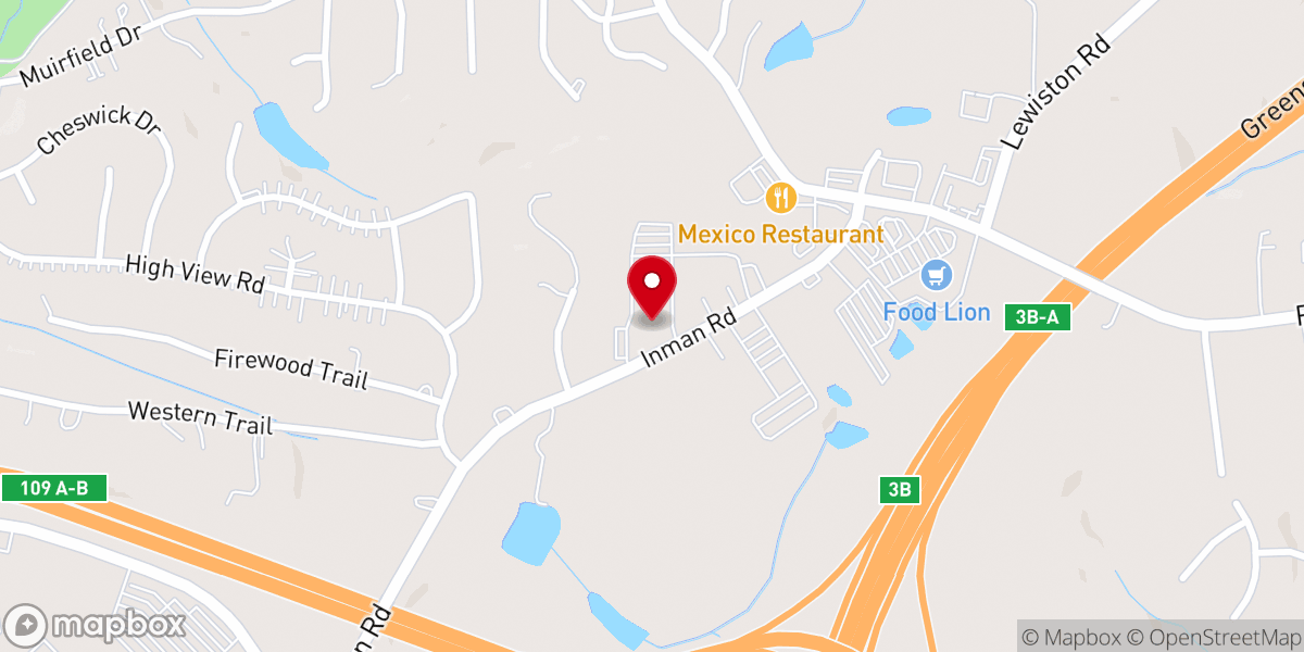 Map showing location of Cornerstone Baptist Church