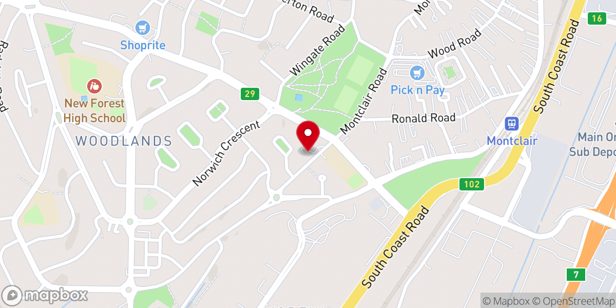 Map showing location of Sacred Heart Catholic Church