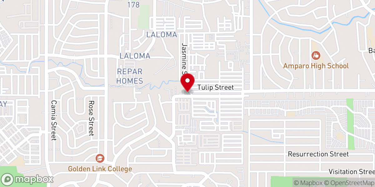 Map showing location of St. John Paul II Parish (Diocese of Novaliches)