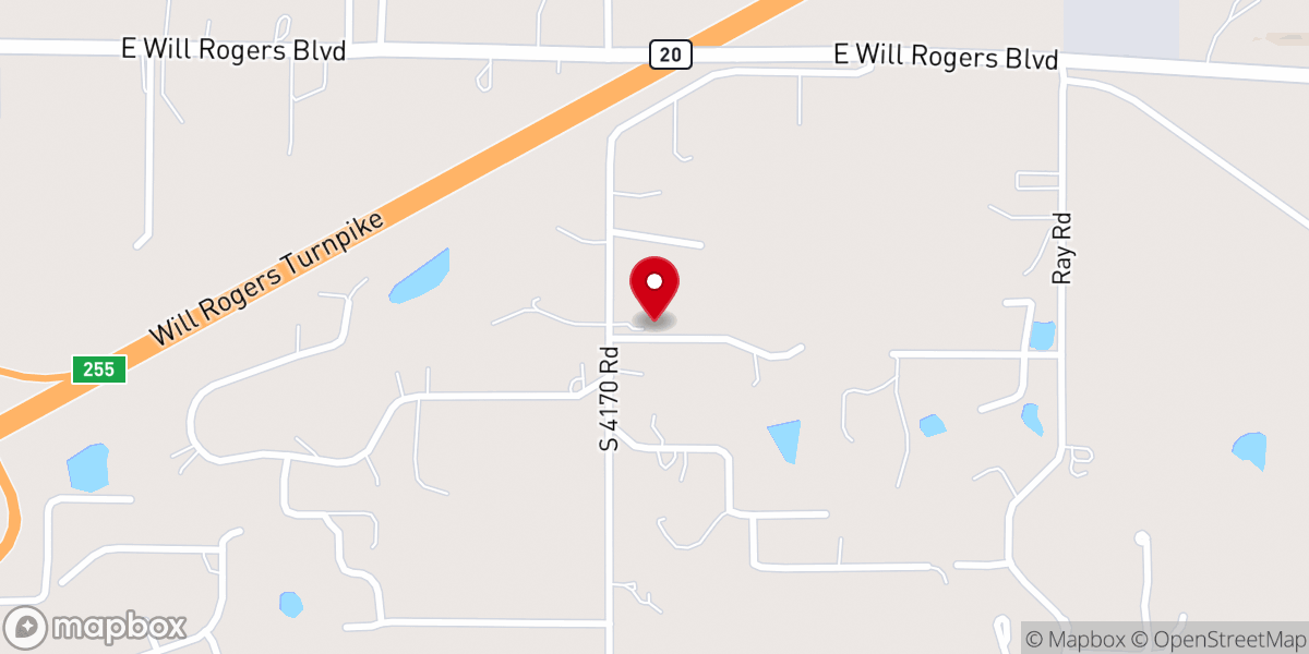 Map showing location of Redbud Church