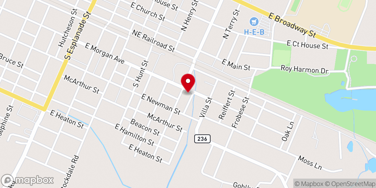Map showing location of Prodigal Son House