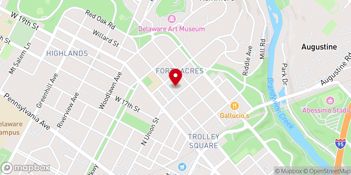 Map showing location of St. Ann Roman Catholic Church