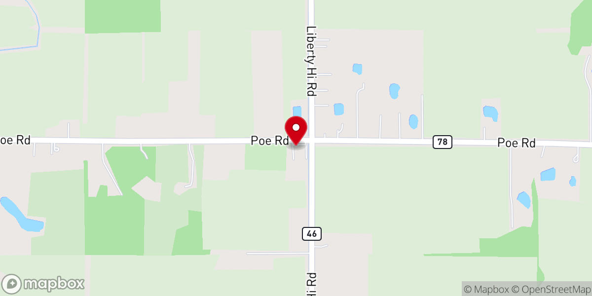 Map showing location of Plain Church