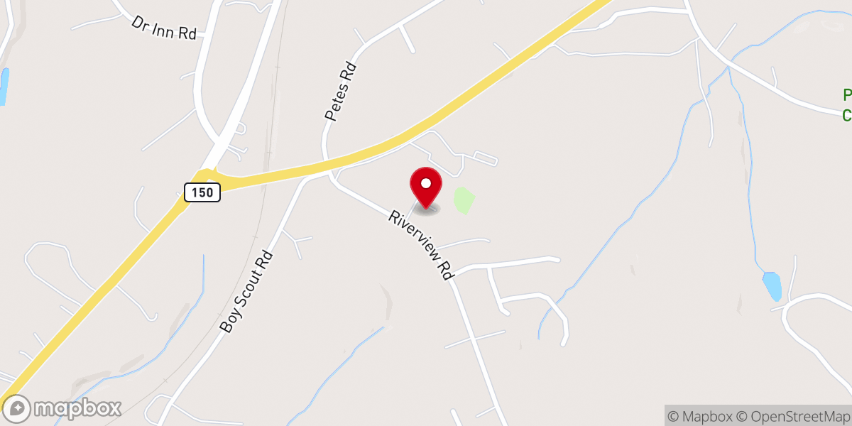 Map showing location of Redeemed Baptist Church