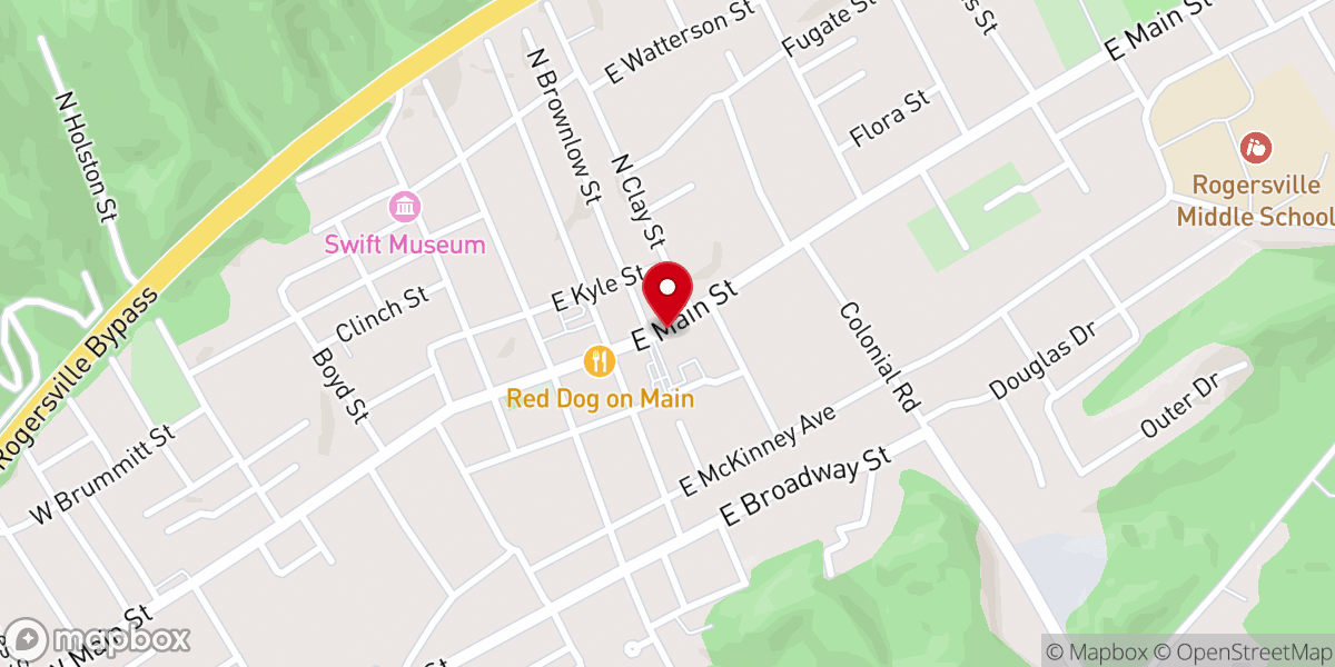 Map showing location of Shepherd's Center