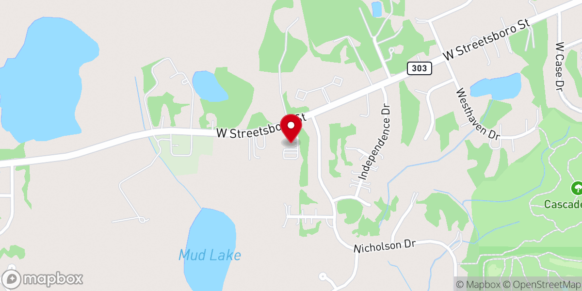 Map showing location of Deeper Life Bible Church, Hudson, Ohio