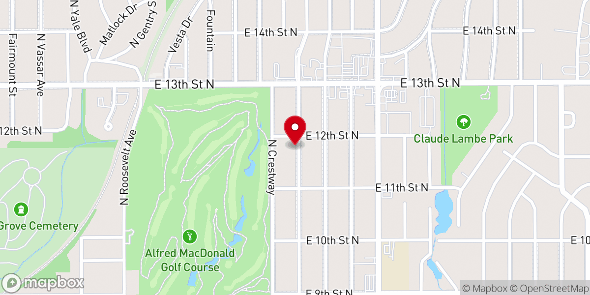 Map showing location of Grace Brethren Church