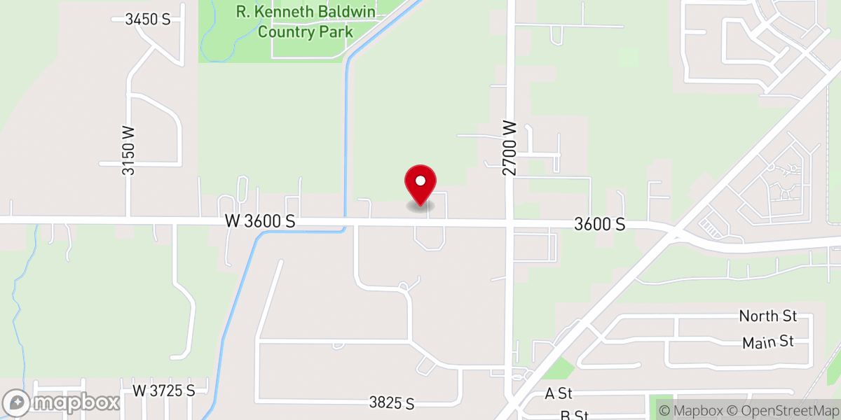 Map showing location of North Central Baptist Church