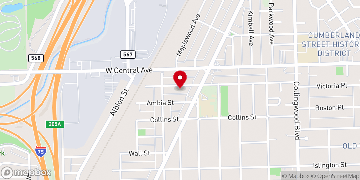 Map showing location of New Project Missionary Baptist Church Inc