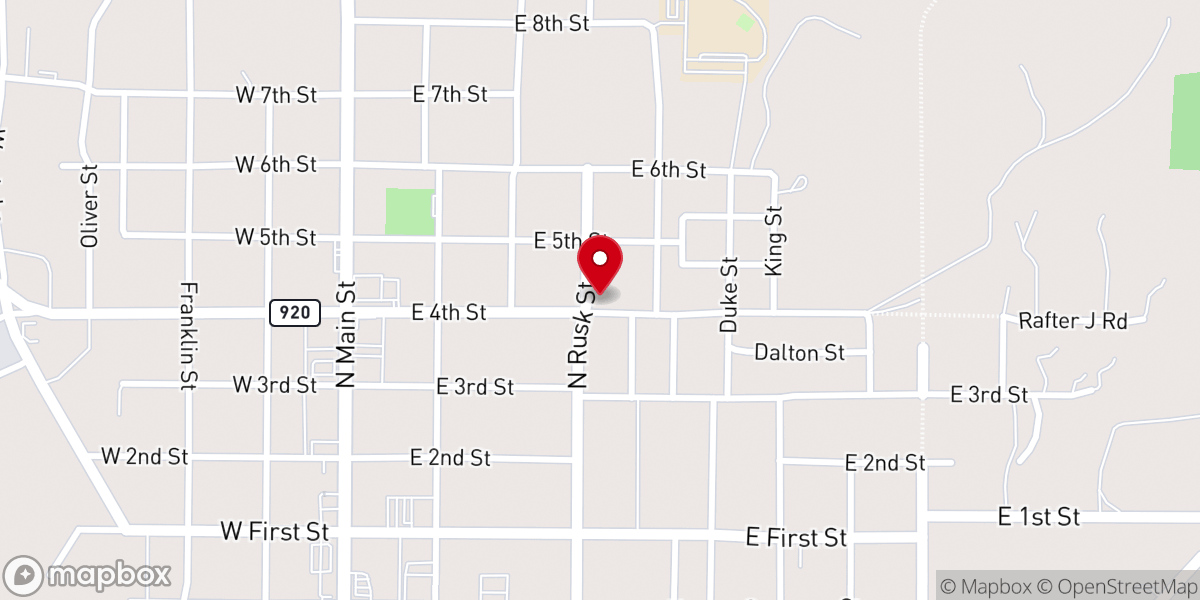 Map showing location of Grace Baptist Church