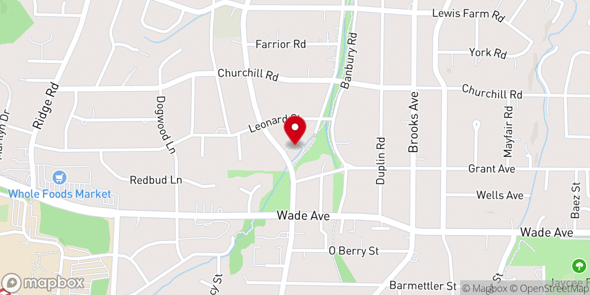 Map showing location of St. George's Anglican Church