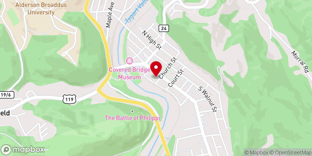 Map showing location of Christian Fellowship Chapel