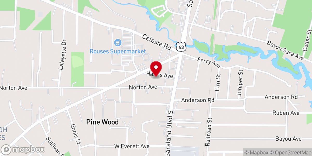 Map showing location of Lamb Of God Christian Center