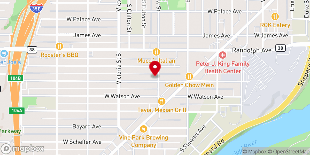 Map showing location of Humble Walk Lutheran Church (ELCA)