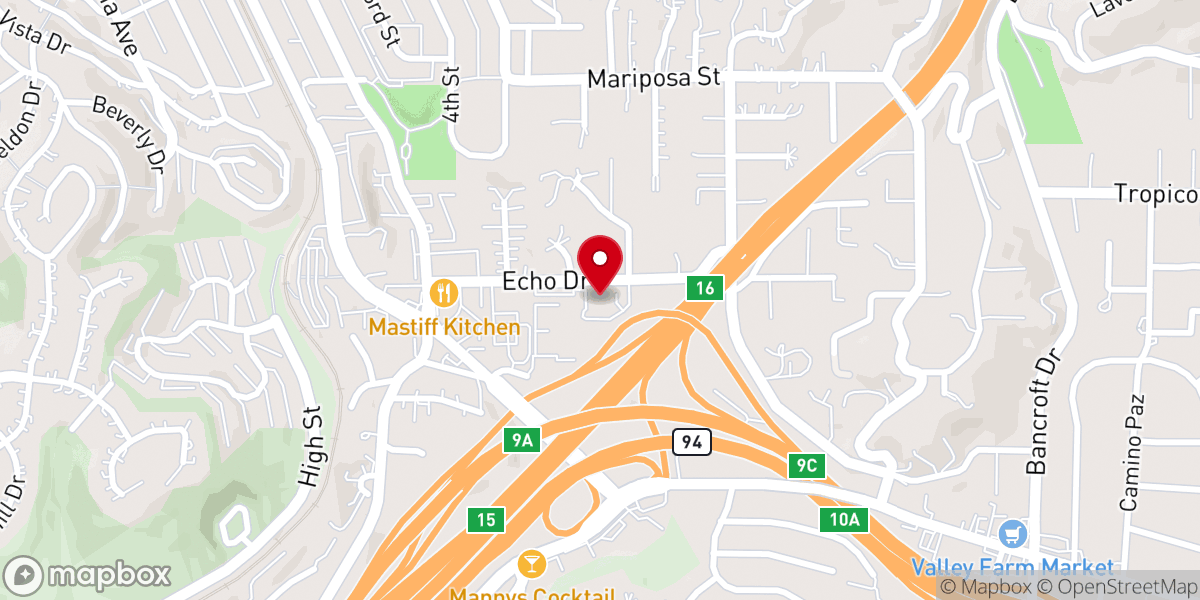 Map showing location of Words of Life Christian Center