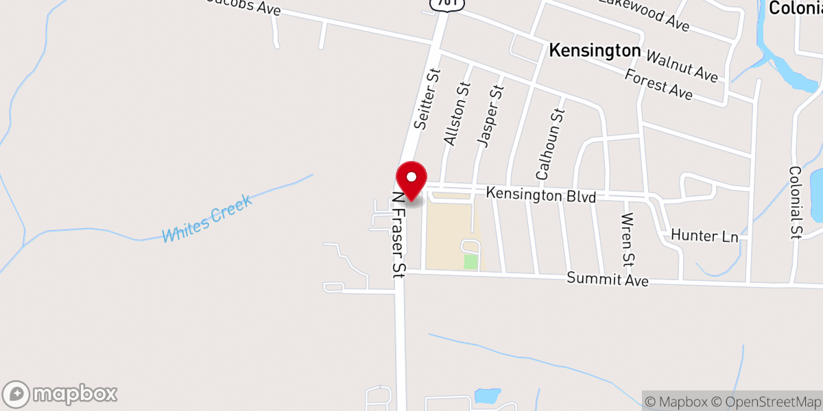 Map showing location of Church of Christ