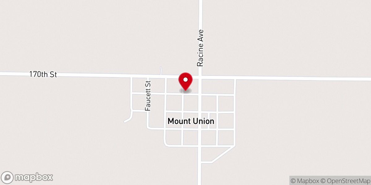 Map showing location of United Methodist Parsonage