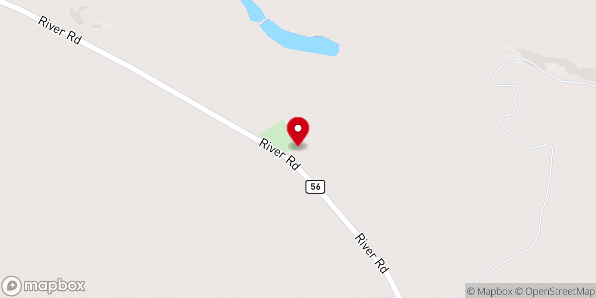 Map showing location of McKinney Branch Baptist Church