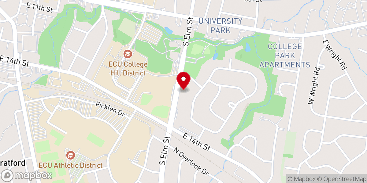 Map showing location of Immanuel Baptist Church