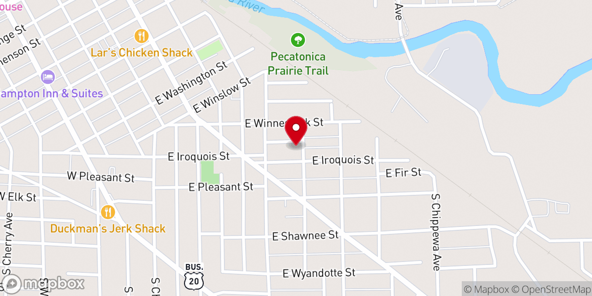 Map showing location of First Church of God