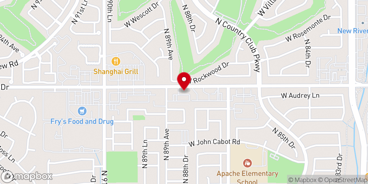 Map showing location of Amazing Grace Church