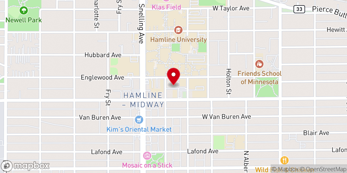 Map showing location of Hamline Church United Methodist